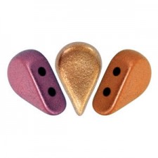 Les perles par Puca® Amos beads Yellow gold metallic iris 00030/01620
